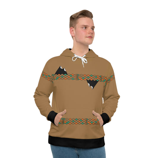 Desert Mountains Crosshatch Unisex All-Over-Print Hoodie