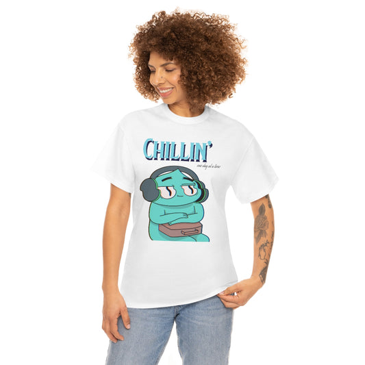 Chill Wavy Blue Dude Unisex Heavy Cotton Tee