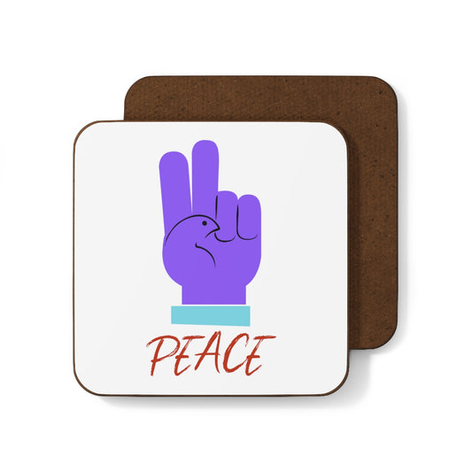 Purple Peace Dove Hardboard Back Coaster