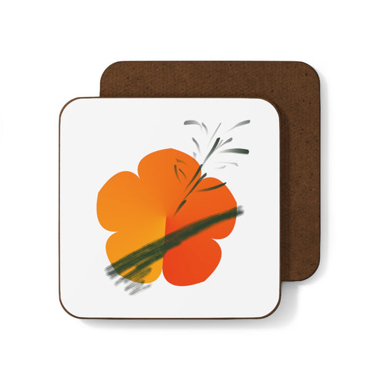 Just Peachy Hardboard Back Coaster