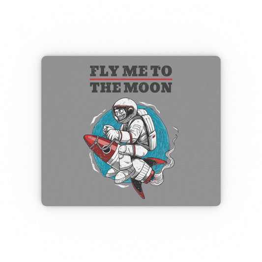 Fly Me To the Moon Crazy Astronaut Rectangular Mouse Pad