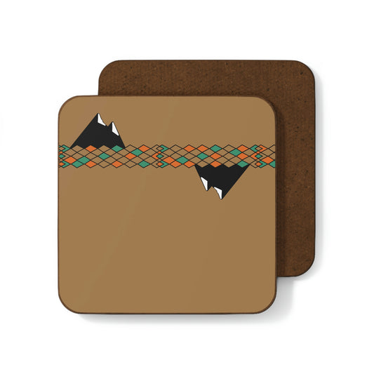 Desert Mountain Crosshatch Hardboard Back Coaster