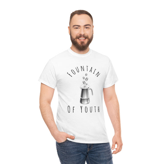 Coffee Fountain of Youth Unisex Heavy Cotton Tee