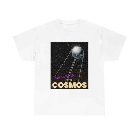 Chill Space Purple Graffiti Cosmos Astronaut Unisex Heavy Cotton Tee